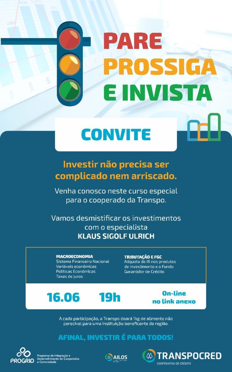 Participe do curso da Transpo sobre investimento 